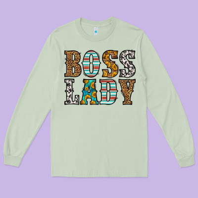 Western Boss Lady Long Sleeve Tee Designed By Hra Design Shop