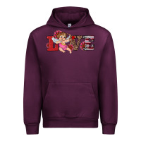 Mauve Wine valentine's day cupid sunflowers love Urban Hoodie - RanaPortraitStore