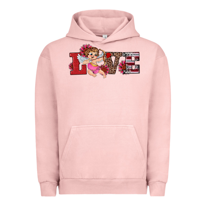 Valentine's Day Cupid Sunflowers Love Urban Hoodie by RanaPortraitStore | Teevron