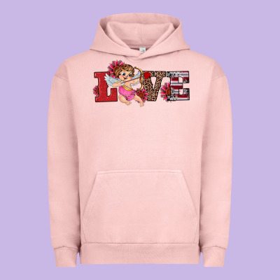 Valentine's Day Cupid Sunflowers Love Urban Hoodie Designed By Ranaportraitstore