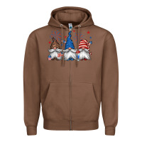 Chestnut 4th of july gnomes Zipper Hoodie - Jasminsmagicworld