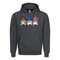 Smoke 4th of july gnomes Zipper Hoodie - Jasminsmagicworld