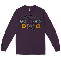 Plum my first mother's day Long Sleeve Tee - CowhideDigitalArt
