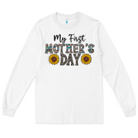 White my first mother's day Long Sleeve Tee - CowhideDigitalArt