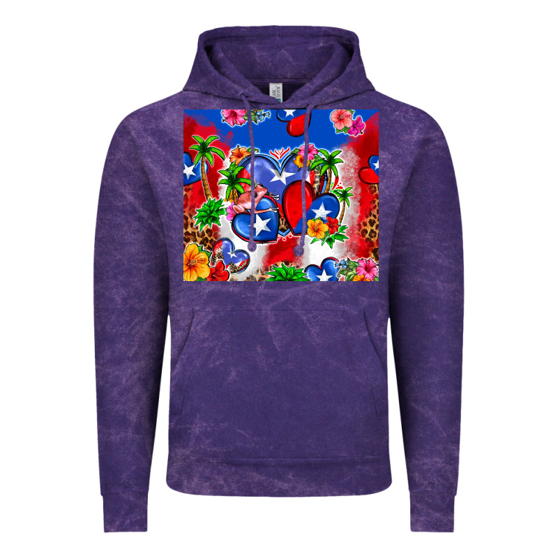 Puerto Rico Hearts Vintage Hoodie by Zillion Design Studio | Teevron