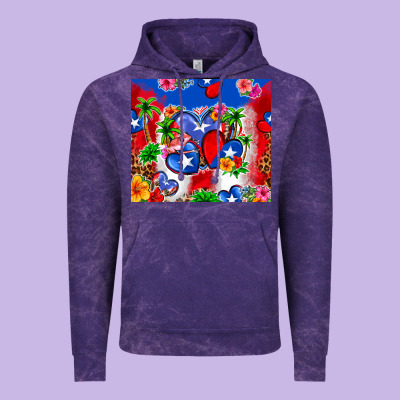 Puerto Rico Hearts Vintage Hoodie Designed By Zillion Design Studio
