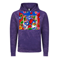 Cloud Purple puerto rico hearts Vintage Hoodie - Zillion Design Studio