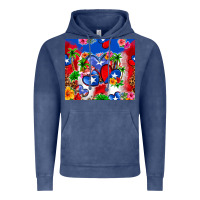 Vintage Denim puerto rico hearts Vintage Hoodie - Zillion Design Studio