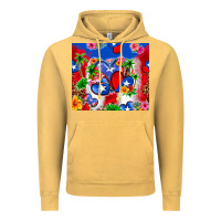 Vintage Mustard puerto rico hearts Vintage Hoodie - Zillion Design Studio