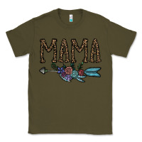 Army Green mama Classic Tee - CowhideDigitalArt
