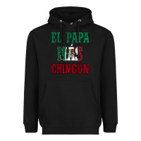 Black El Papa Mas Chingon Mexican Flag Heavyweight Hoodie - Jasminsmagicworld