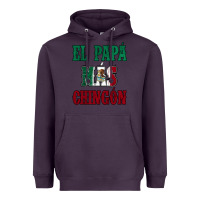Plum El Papa Mas Chingon Mexican Flag Heavyweight Hoodie - Jasminsmagicworld