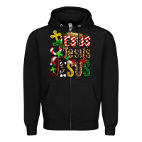 Black jesus jesus jesus Zipper Hoodie - AdoDesignShop