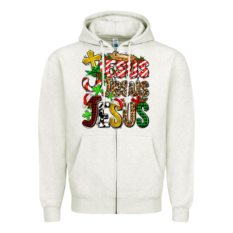 Jesus Jesus Jesus Zipper Hoodie by AdoDesignShop | Teevron
