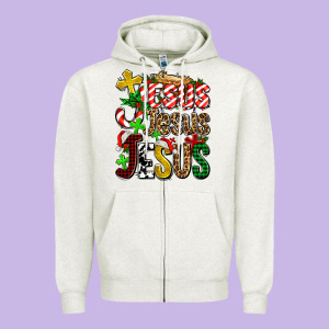 Jesus Jesus Jesus Zipper Hoodie Designed By Adodesignshop