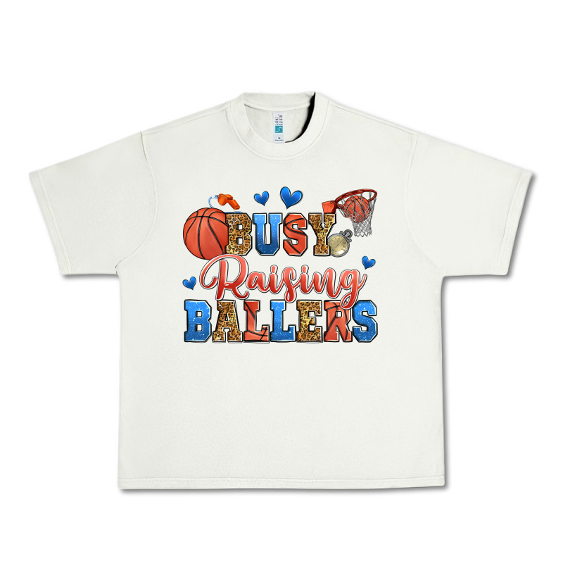 Busy Raising Ballers Basketball Urban Heavy Tee by Zillion Design Studio | Teevron