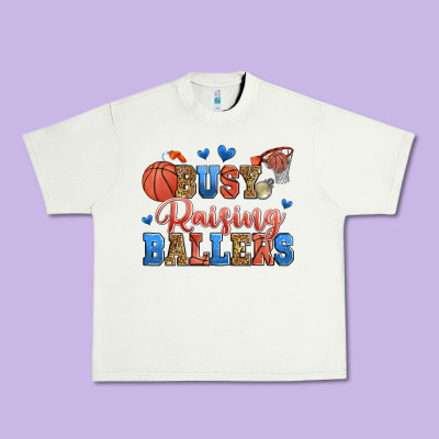 Busy Raising Ballers Basketball Urban Heavy Tee Designed By Zillion Design Studio