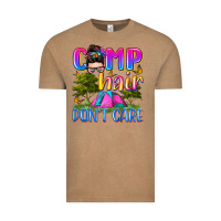 Vintage Coffee camp hair don't care Vintage Tee - Zillion Design Studio