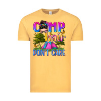 Vintage Mustard camp hair don't care Vintage Tee - Zillion Design Studio