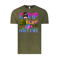 Vintage Olive camp hair don't care Vintage Tee - Zillion Design Studio