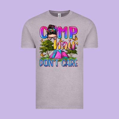 Camp Hair Don't Care Vintage Tee Designed By Zillion Design Studio