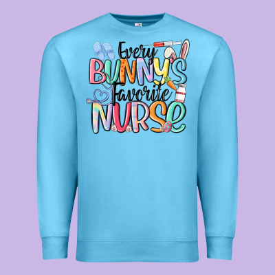 Every Bunny's Favorite Nurse Premium Sweatshirt Designed By Maliassmallbusiness