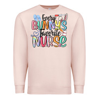 Pale Pink every bunny's favorite nurse Premium Sweatshirt - MaliasSmallBusiness