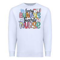 White every bunny's favorite nurse Premium Sweatshirt - MaliasSmallBusiness
