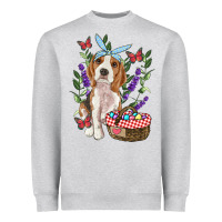 Heather Grey Easter Beagle Heavyweight Sweatshirt - RanaPortraitStore