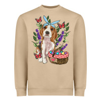 Mushroom Easter Beagle Heavyweight Sweatshirt - RanaPortraitStore