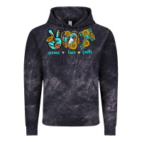 Cloud Black peace love faith Vintage Hoodie - texasbilliewilder
