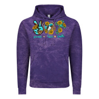 Cloud Purple peace love faith Vintage Hoodie - texasbilliewilder
