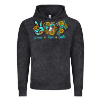 Vintage Black peace love faith Vintage Hoodie - texasbilliewilder