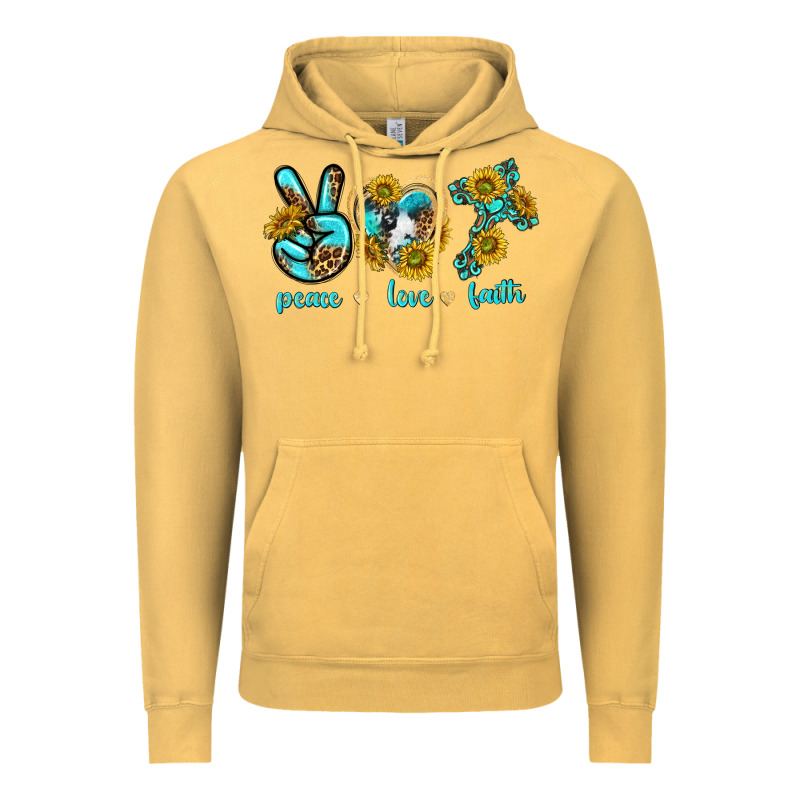 Peace Love Faith Vintage Hoodie by texasbilliewilder | Teevron