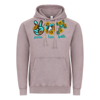 Vintage Zinc peace love faith Vintage Hoodie - texasbilliewilder