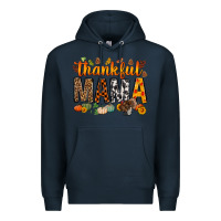 Navy thankful mama bbs Premium Hoodie - BundleAndBundleShop