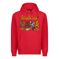 Red thankful mama bbs Premium Hoodie - BundleAndBundleShop