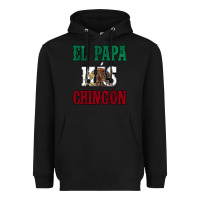 Black El Papa Mas Chingon Mexican Flag Heavyweight Hoodie - Jasminsmagicworld