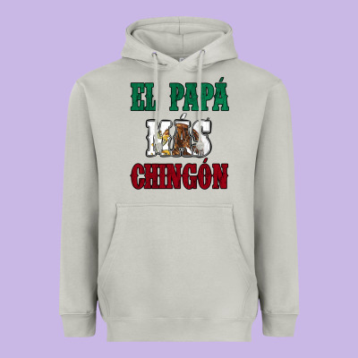 El Papa Mas Chingon Mexican Flag Heavyweight Hoodie Designed By Jasminsmagicworld