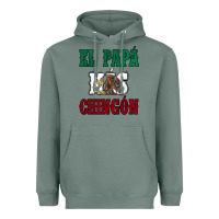 Sage El Papa Mas Chingon Mexican Flag Heavyweight Hoodie - Jasminsmagicworld
