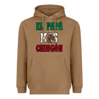 Toasted Coconut El Papa Mas Chingon Mexican Flag Heavyweight Hoodie - Jasminsmagicworld