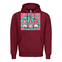 Burgundy valentines day gnomes Zipper Hoodie - Jasminsmagicworld