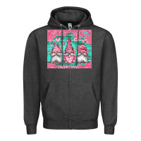 Charcoal Heather valentines day gnomes Zipper Hoodie - Jasminsmagicworld