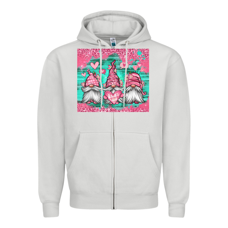 Valentines Day Gnomes Zipper Hoodie by Jasminsmagicworld | Teevron