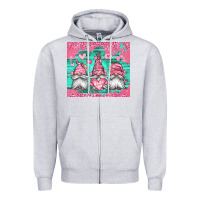 Heather Grey valentines day gnomes Zipper Hoodie - Jasminsmagicworld