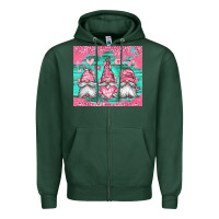 Sports Green valentines day gnomes Zipper Hoodie - Jasminsmagicworld