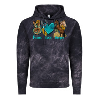 Cloud Black peace love horses tbw Vintage Hoodie - texasbilliewilder