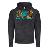 Vintage Black peace love horses tbw Vintage Hoodie - texasbilliewilder