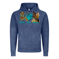 Vintage Denim peace love horses tbw Vintage Hoodie - texasbilliewilder