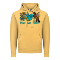 Vintage Mustard peace love horses tbw Vintage Hoodie - texasbilliewilder